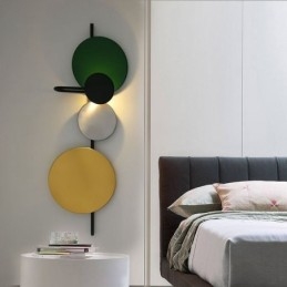Nowoczesna lampa ścienna okrągła lampa ścienna kolorowe oświetlenie domu oświetlenie przy łóżku