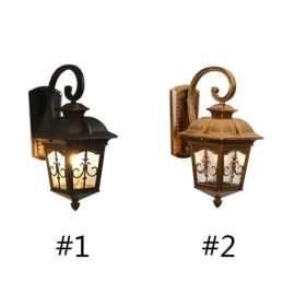 Europejska retro zewnętrzna lampa ścienna wodoodporna strzałka kwiat kinkiet ścienny