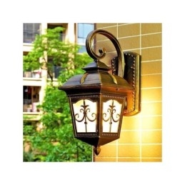 Europejska retro zewnętrzna lampa ścienna wodoodporna strzałka kwiat kinkiet ścienny