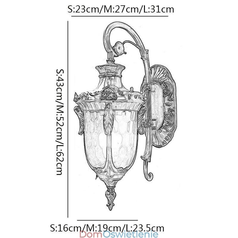 Europejskie zewnętrzne światło wodoodporne pojedyncza głowica ścienna oświetlenie dziedzińca korytarz ogród
