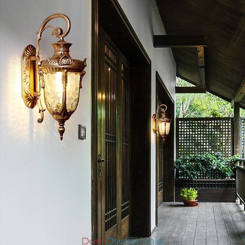 Europejskie zewnętrzne światło wodoodporne pojedyncza głowica ścienna oświetlenie dziedzińca korytarz ogród