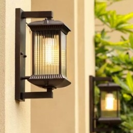 Chińskie zewnętrzne światło wodoodporne szklane światło ścienne dziedziniec korytarz ogród balkon