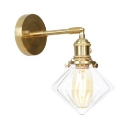 Nowoczesna lampa ścienna z kloszem szklanym