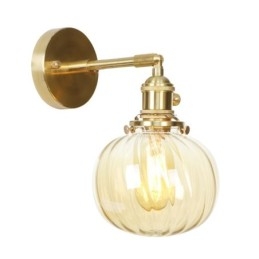 Nowoczesna lampa ścienna Bean z kloszem szklanym w kształcie kuli