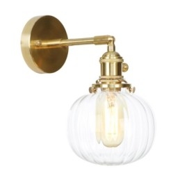 Nowoczesna lampa ścienna Bean z kloszem szklanym w kształcie kuli