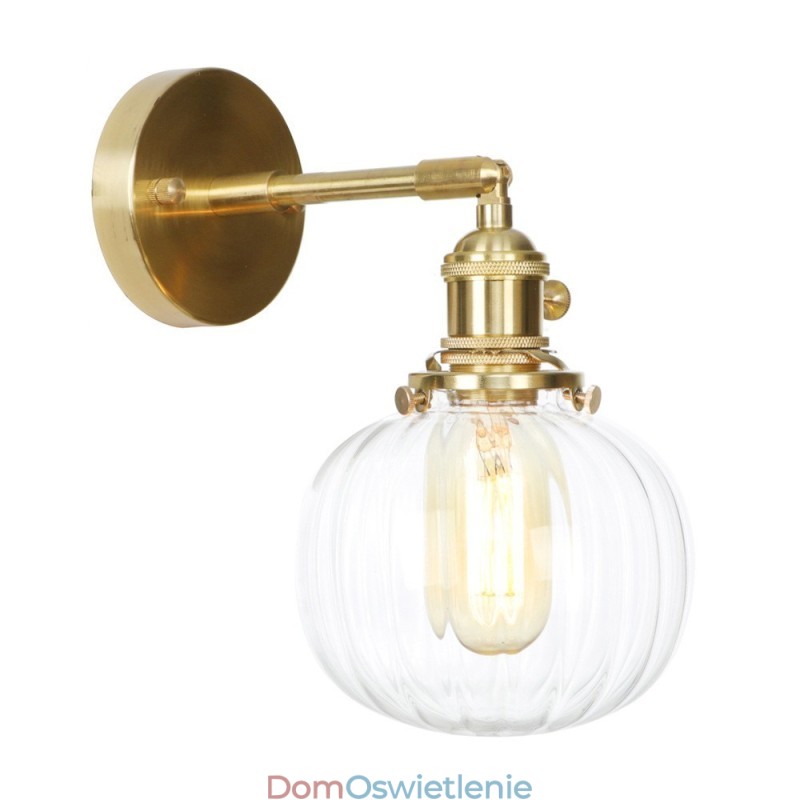 Nowoczesna lampa ścienna Bean z kloszem szklanym w kształcie kuli
