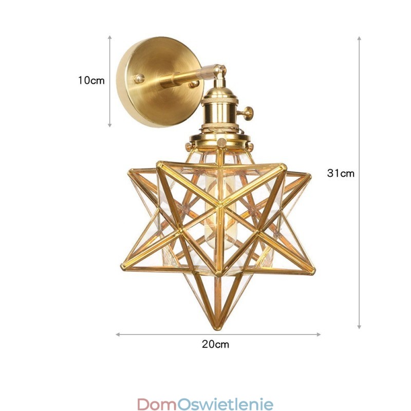 Nowoczesna lampa ścienna z kloszem szklanym