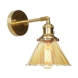 Nowoczesna lampa ścienna z kloszem szklanym