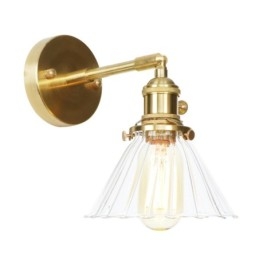 Nowoczesna lampa ścienna z kloszem szklanym