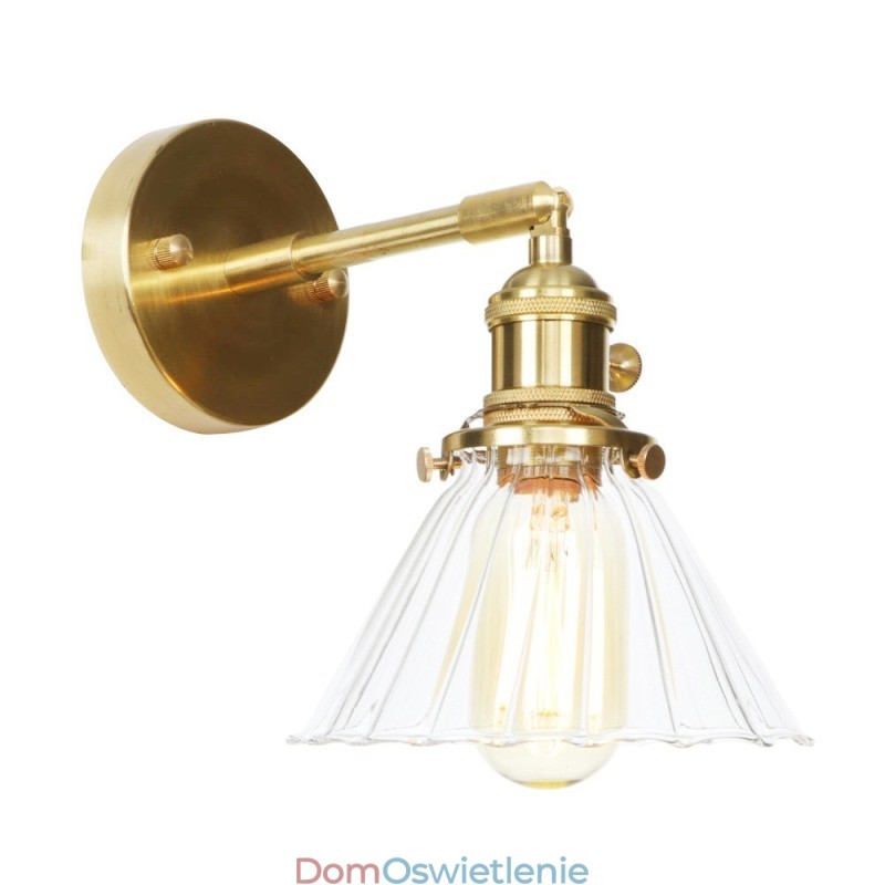 Nowoczesna lampa ścienna z kloszem szklanym