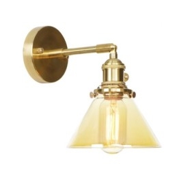 Nowoczesna lampa ścienna z kloszem szklanym