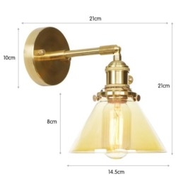 Nowoczesna lampa ścienna z kloszem szklanym