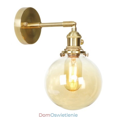 Nowoczesna lampa ścienna Bean z kloszem szklanym w kształcie kuli Nowoczesna lampa ścienna Bean z kloszem szklanym w kształcie kuli