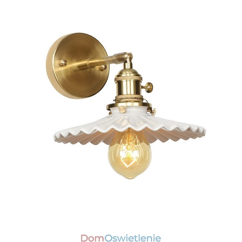 Nowoczesna lampa ścienna z kloszem ceramicznym