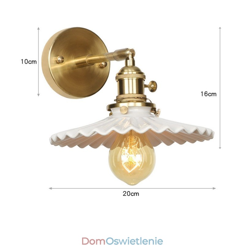Nowoczesna lampa ścienna z kloszem ceramicznym