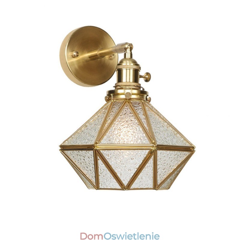 Nowoczesna lampa ścienna z kloszem szklanym
