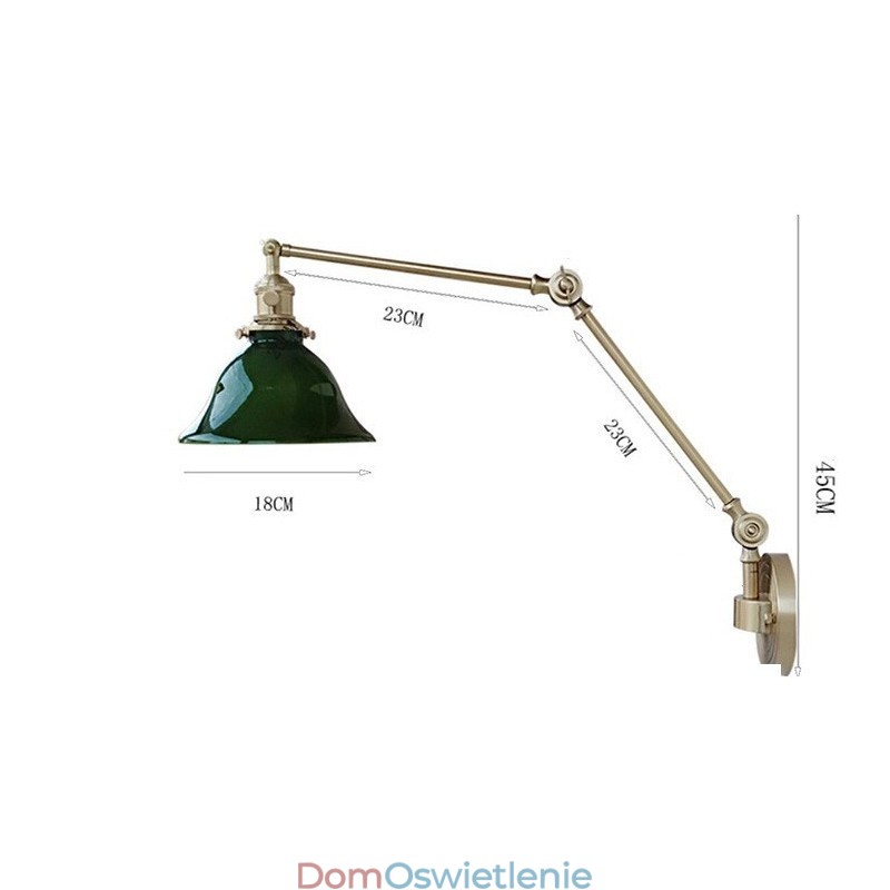 Nowoczesna lampa ścienna z kloszem szklanym