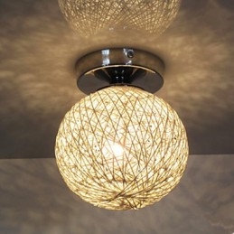 Nowoczesna współczesna latarnia Globe Chrome Metal Flush Mount