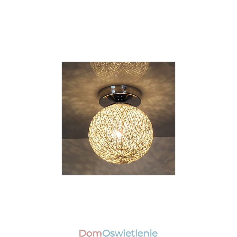 Nowoczesna współczesna latarnia Globe Chrome Metal Flush Mount