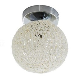 Nowoczesna współczesna latarnia Globe Chrome Metal Flush Mount