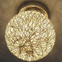 Nowoczesna współczesna latarnia Globe Chrome Metal Flush Mount
