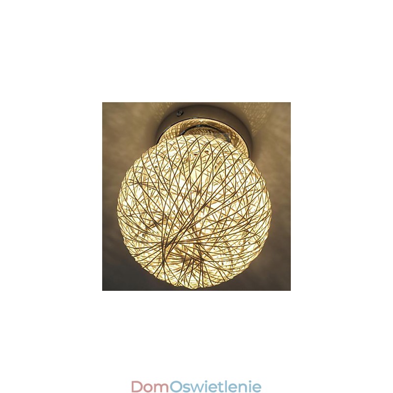 Nowoczesna współczesna latarnia Globe Chrome Metal Flush Mount