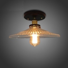 Amerykańska rustykalna lampa sufitowa Industrial Retro 110V spirala Przezroczyste szkło Oświetlenie do dekoracji domu