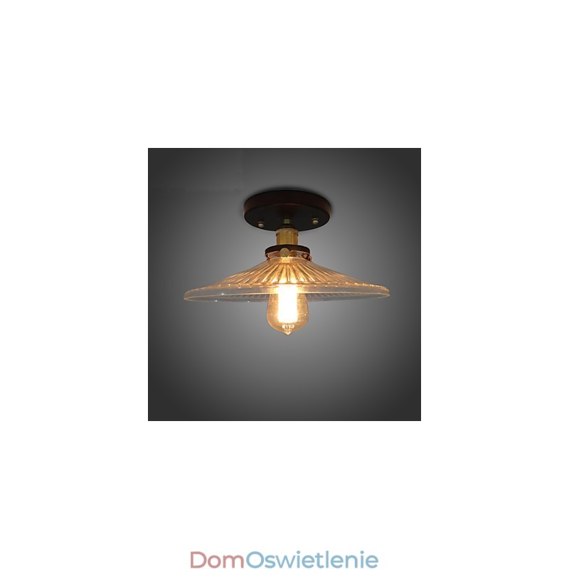 Amerykańska rustykalna lampa sufitowa Industrial Retro 110V spirala Przezroczyste szkło Oświetlenie do dekoracji domu