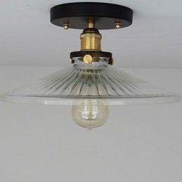 Amerykańska rustykalna lampa sufitowa Industrial Retro 110V spirala Przezroczyste szkło Oświetlenie do dekoracji domu