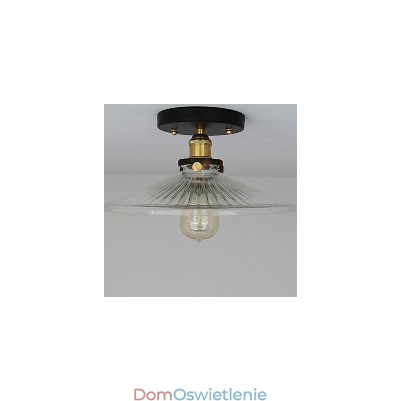 Amerykańska rustykalna lampa sufitowa Industrial Retro 110V spirala Przezroczyste szkło Oświetlenie do dekoracji domu