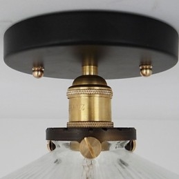 Amerykańska rustykalna lampa sufitowa Industrial Retro 110V spirala Przezroczyste szkło Oświetlenie do dekoracji domu