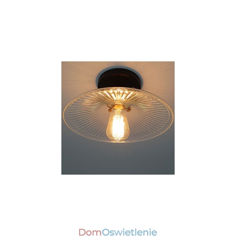Amerykańska rustykalna lampa sufitowa Industrial Retro 110V spirala Przezroczyste szkło Oświetlenie do dekoracji domu
