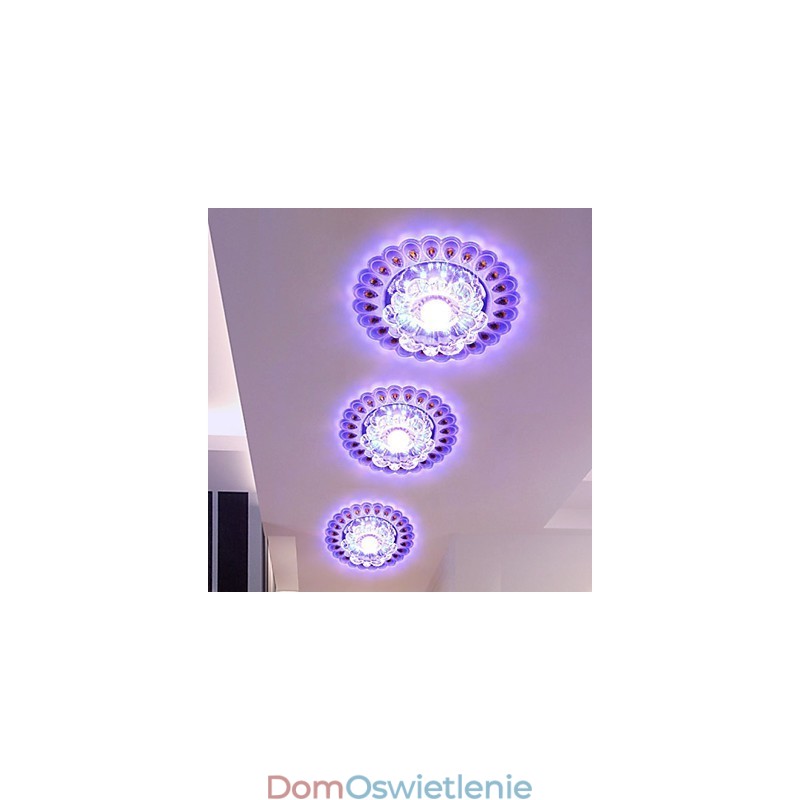Kryształowa lampa sufitowa SMD 3W Kreatywna lampa tuba świetlna Kolorowa kopuła świetlna