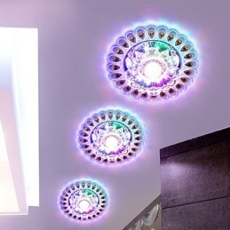 Kryształowa lampa sufitowa SMD 3W Kreatywna lampa tuba świetlna Kolorowa kopuła świetlna