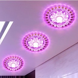 Kryształowa lampa sufitowa SMD 3W Kreatywna lampa tuba świetlna Kolorowa kopuła świetlna