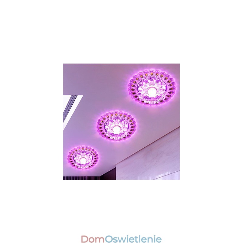 Kryształowa lampa sufitowa SMD 3W Kreatywna lampa tuba świetlna Kolorowa kopuła świetlna