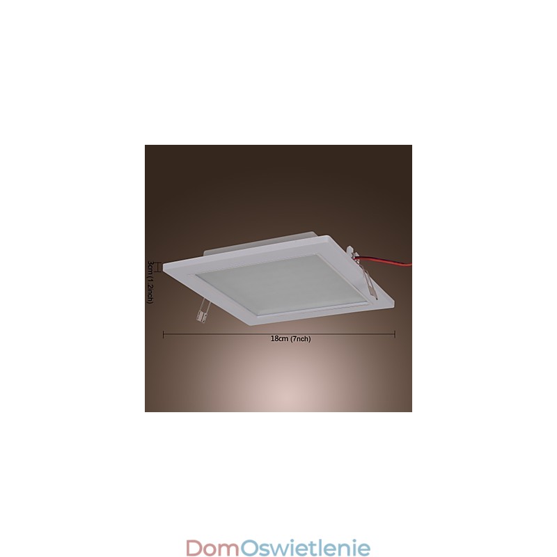 Nowoczesne lampy montowane na płasko w kształcie kwadratu