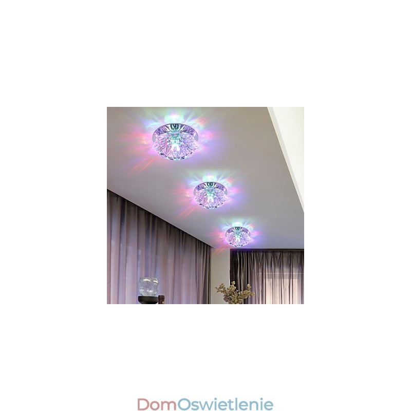 Kryształowa lampa sufitowa SMD 3W Kreatywna lampa tuba świetlna Kolorowa kopuła świetlna