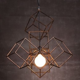 Wisząca lampa 1 światło Vintage minimalistyczny żelazny żyrandol malowany