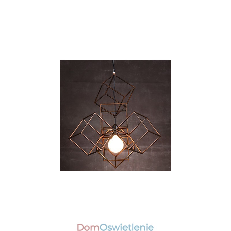 Wisząca lampa 1 światło Vintage minimalistyczny żelazny żyrandol malowany
