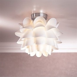 Biały Kwiat Lampa Sufitowa 1 Światło Wisząca Lampa Wisząca