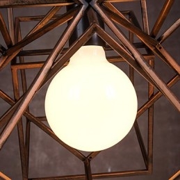 Wisząca lampa 1 światło Vintage minimalistyczny żelazny żyrandol malowany