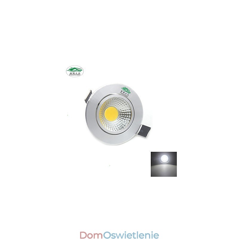 4PCS Zweihnder 3W 300Lm COB Lampa sufitowa Downlight Ciepłe białe światło