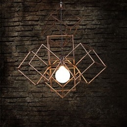 Wisząca lampa 1 światło Vintage minimalistyczny żelazny żyrandol malowany
