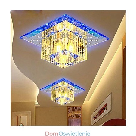 Miniaturowa kryształowa lampa sufitowa SMD 3W kreatywna lampa rurowa kolorowa kwadratowa kopuła Miniaturowa kryształowa lampa sufitowa SMD 3W kreatywna lampa rurowa kolorowa kwadratowa kopuła