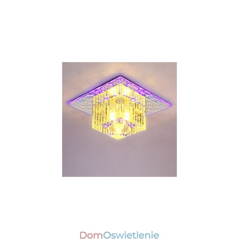 Miniaturowa kryształowa lampa sufitowa SMD 3W kreatywna lampa rurowa kolorowa kwadratowa kopuła