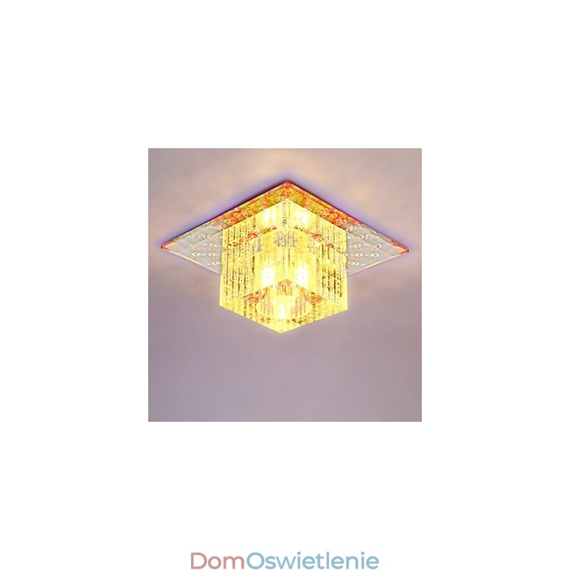 Miniaturowa kryształowa lampa sufitowa SMD 3W kreatywna lampa rurowa kolorowa kwadratowa kopuła