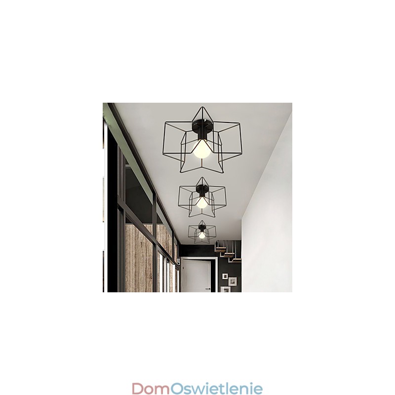 Nowoczesne, kreatywne lampy na werandę Pentagram, które pochłaniają światło kopuły