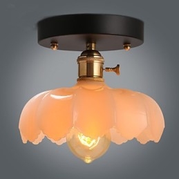 Oświetlenie sufitowe wpuszczane retro, szkło, lampa sufitowa