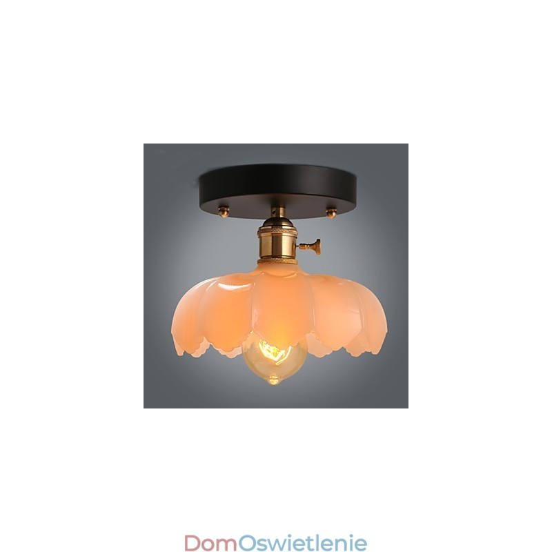 Oświetlenie sufitowe wpuszczane retro, szkło, lampa sufitowa